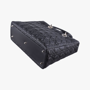 Secondhand Christian Dior Lady Dior Black lambskin shoulderbag | stylenewstar