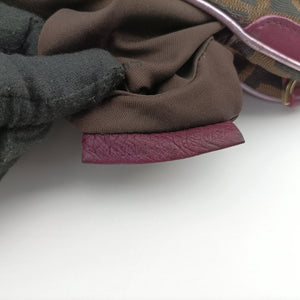 Pre-owned Fendi Zucca Vanity Mirror beige×Brown×purple canvas×leather 8BN133 shoulderbag | stylenewstar