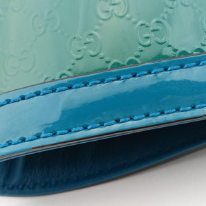 Pre-owned Gucci Microguccissima Blue Patent Leather 309613 handbag | stylenewstar