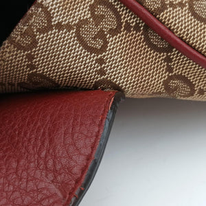 Pre-owned Gucci GG Dressage Beige × Red canvas×leather 296854 shoulderbag | stylenewstar