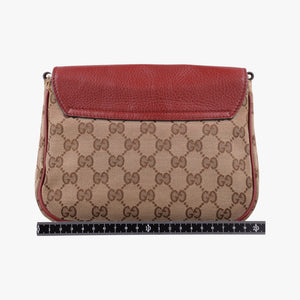 Pre-owned Gucci GG Dressage Beige × Red canvas×leather 296854 shoulderbag | stylenewstar
