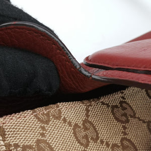Pre-owned Gucci GG Dressage Beige × Red canvas×leather 296854 shoulderbag | stylenewstar