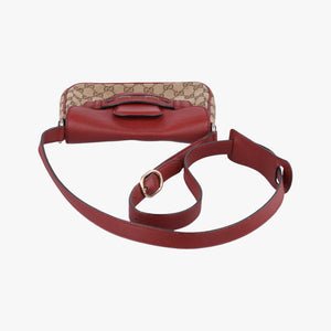 Pre-owned Gucci GG Dressage Beige × Red canvas×leather 296854 shoulderbag | stylenewstar