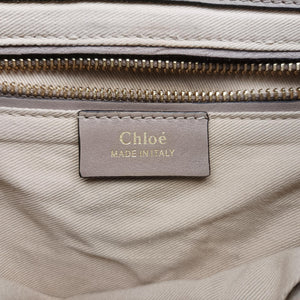 Pre-owned Chloe FAYE mini Grey Suede × leather backpack/rucksack | stylenewstar