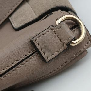 Pre-owned Chloe FAYE mini Grey Suede × leather backpack/rucksack | stylenewstar