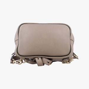 Pre-owned Chloe FAYE mini Grey Suede × leather backpack/rucksack | stylenewstar