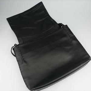 Pre-owned Bottega Veneta Intrecciato Black lambskin shoulderbag | stylenewstar
