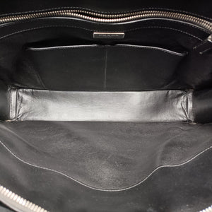 Pre-owned Prada Triangle Logo Plate Black Saffiano Leather handbag | stylenewstar