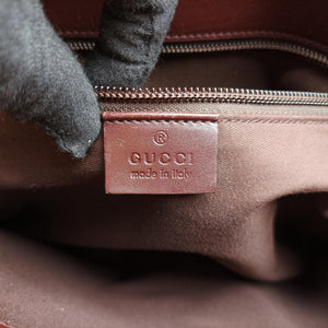 Pre-owned Gucci Treasure Burgundy Leather 163033 handbag | stylenewstar