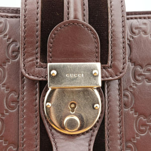 Pre-owned Gucci Treasure Burgundy Leather 163033 handbag | stylenewstar