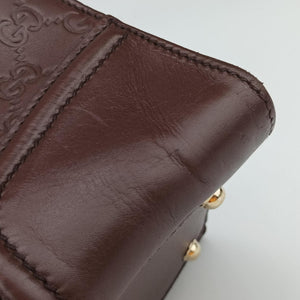 Pre-owned Gucci Treasure Burgundy Leather 163033 handbag | stylenewstar