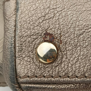 Pre-owned VERSACE Metallic Hobo Gold Patent×Leather handbag | stylenewstar