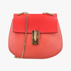 Vintage Chloe DREW Red×orange Leather shoulderbag | stylenewstar