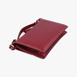 Secondhand Ferragamo Gancino Burgundy Leather shoulderbag | stylenewstar