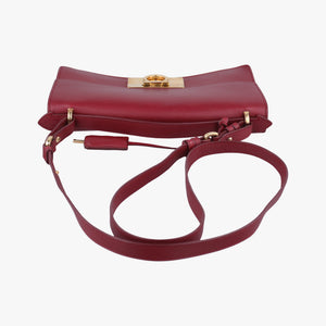 Secondhand Ferragamo Gancino Burgundy Leather shoulderbag | stylenewstar