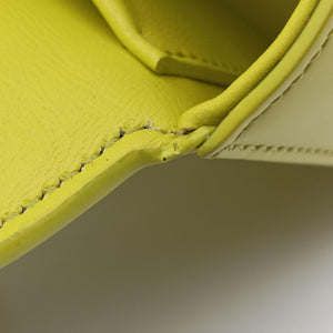 Pre-owned Celine Triomphe Chain Yellow Leather shoulderbag | stylenewstar