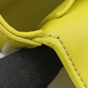 Pre-owned Celine Triomphe Chain Yellow Leather shoulderbag | stylenewstar