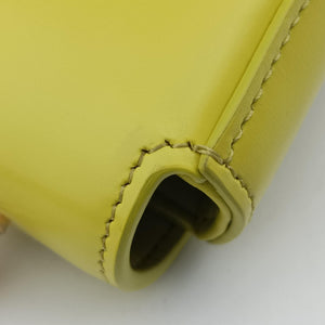 Pre-owned Celine Triomphe Chain Yellow Leather shoulderbag | stylenewstar