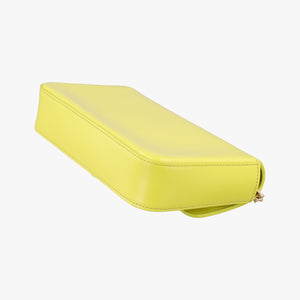 Pre-owned Celine Triomphe Chain Yellow Leather shoulderbag | stylenewstar