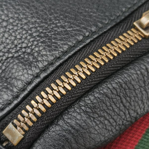 Pre-owned Gucci Print Black Leather 530412 bum bag/waist bag | stylenewstar