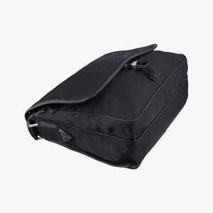 Vintage Prada Vela Messenger Bag Black Nylon V166 shoulderbag | stylenewstar