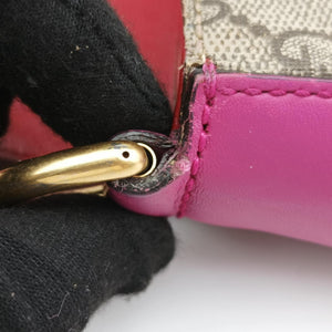 Pre-owned Gucci Padlock Guccissima Beige×Red×Multicolour PVC coated canvas×Leather 453189 shoulderbag | stylenewstar