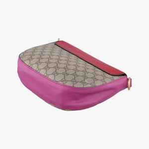 Pre-owned Gucci Padlock Guccissima Beige×Red×Multicolour PVC coated canvas×Leather 453189 shoulderbag | stylenewstar