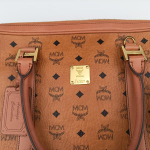 Secondhand MCM Logogram business Brown Leather handbag | stylenewstar