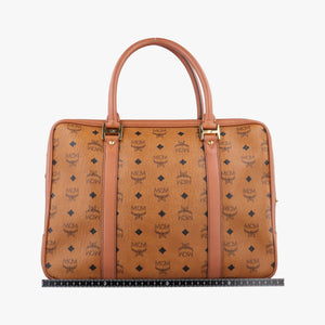 Secondhand MCM Logogram business Brown Leather handbag | stylenewstar
