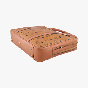 Secondhand MCM Logogram business Brown Leather handbag | stylenewstar