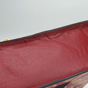 Pre-owned Gucci Sylvie red×Multicolour Leather 524405 shoulderbag | stylenewstar