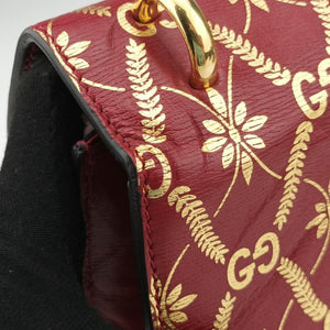 Pre-owned Gucci Sylvie red×Multicolour Leather 524405 shoulderbag | stylenewstar