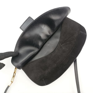 Vintage Gucci Tiger Head Black Suede×leather 001.41 shoulderbag | stylenewstar