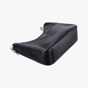 Pre-owned Prada Re-Edition Black Patent leather shoulderbag | stylenewstar