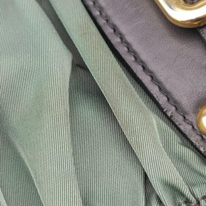 Secondhand Prada Gaufre Green nylon×Leather BN2805 shoulderbag | stylenewstar