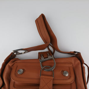 Secondhand Christian Dior D Logo Hobo Brown leather shoulderbag | stylenewstar