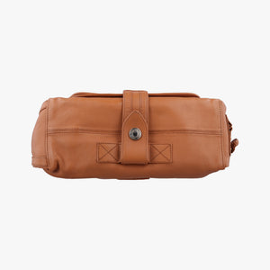 Secondhand Christian Dior D Logo Hobo Brown leather shoulderbag | stylenewstar