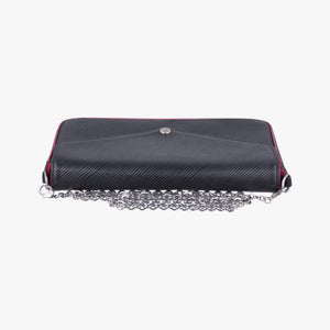 Pre-owned Louis Vuitton Pochette Felice Noir×Pink Epi M64579 shoulderbag | stylenewstar