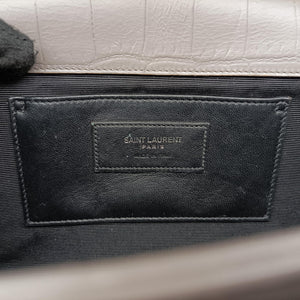 Pre-owned Yves Saint Laurent KATE Grey Leather 354119 shoulderbag | stylenewstar
