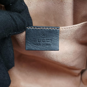 Pre-owned Gucci GG Marmont Black Leather 447632 shoulderbag | stylenewstar