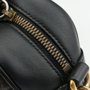 Pre-owned Gucci GG Marmont Black Leather 447632 shoulderbag | stylenewstar