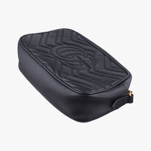 Pre-owned Gucci GG Marmont Black Leather 447632 shoulderbag | stylenewstar