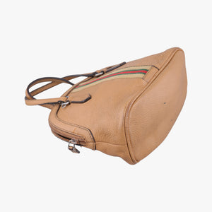 Pre-owned Gucci Microguccissima dome Beige Leather 341504 handbag | stylenewstar