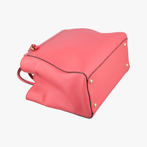Pre-owned Fendi Petite 2 JOURS pink Leather 8BH253 shoulderbag | stylenewstar
