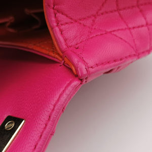 Pre-owned Christian Dior Miss Dior CANNAGE New Lock Pink lambskin shoulderbag | stylenewstar