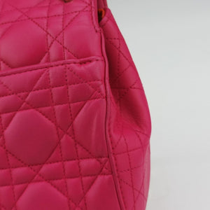 Pre-owned Christian Dior Miss Dior CANNAGE New Lock Pink lambskin shoulderbag | stylenewstar