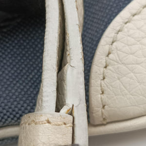Pre-owned Prada Canapa logo jacquard Navy × white Canvas × leather BT867A shoulderbag | stylenewstar