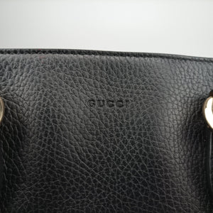Secondhand Gucci Bamboo Tassel Tote Black Leather 449642 handbag | stylenewstar