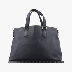 Secondhand Gucci Bamboo Tassel Tote Black Leather 449642 handbag | stylenewstar