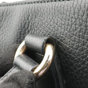 Secondhand Gucci Bamboo Tassel Tote Black Leather 449642 handbag | stylenewstar